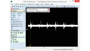 Waveform of knock sensor