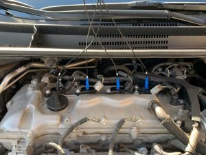 Inductive probes Lx4 on Toyota Corolla
