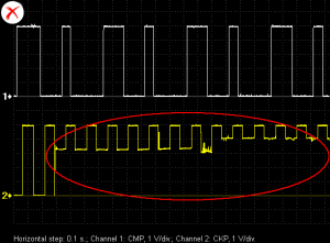 Malfunctioning Hall CKP waveform