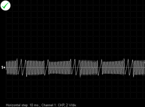 Crankshaft position sensor signal from a Subaru engine