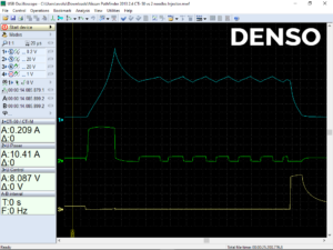 Denso electromagnetic injector waveform CTi-50 current clamps