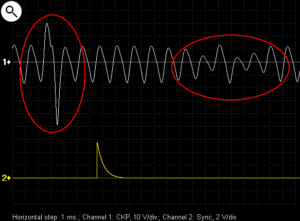 Waveform reluctor teeth are physically damaged