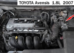 Typical location of the intake air temperature sensor
