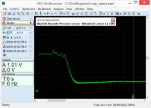Output voltage waveform of the manifold absolute pressure sensor in good condition