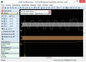 Output voltage waveform from a conventional narrow band O2-sensor “Zirconia”
