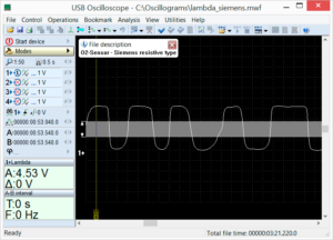 Output voltage waveform of the “Titania” or titanium dioxide O2-sensor in good condition