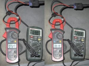 DMM used with current clamp