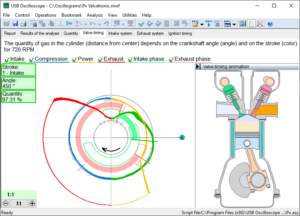 Visualization of gas exchange processes in the cylinder of an engine with a variable valve lift