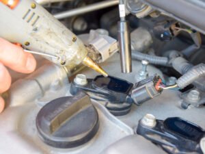 Use of a hot glue gun to fix a probe