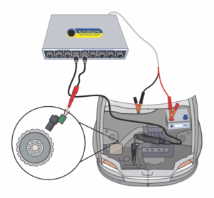 USB Autoscope connection to the CKP sensor signal and injector control wire