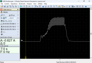 Waveform of a faulty siemens piezoelectric injector
