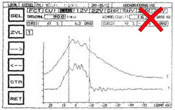 The delivery valve in the fuel equipment of the third cylinder is leaking