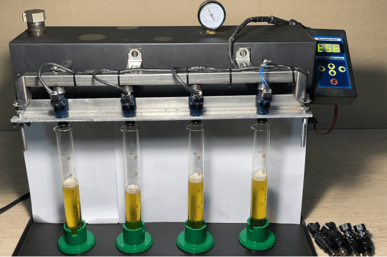 DIY injector test bench with Reanimator control device