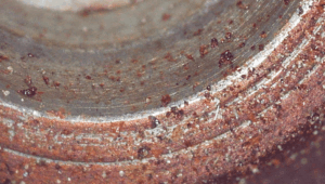 Injector seat under the needle wear zoomed