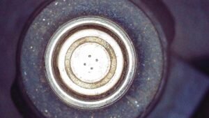 Fuel injector spray pattern after cleaning